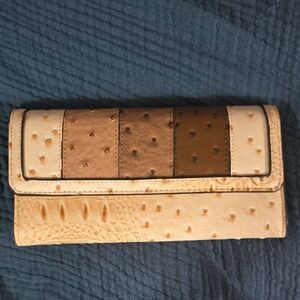 Elegant Tan and Brown Women's Wallet, NWOT